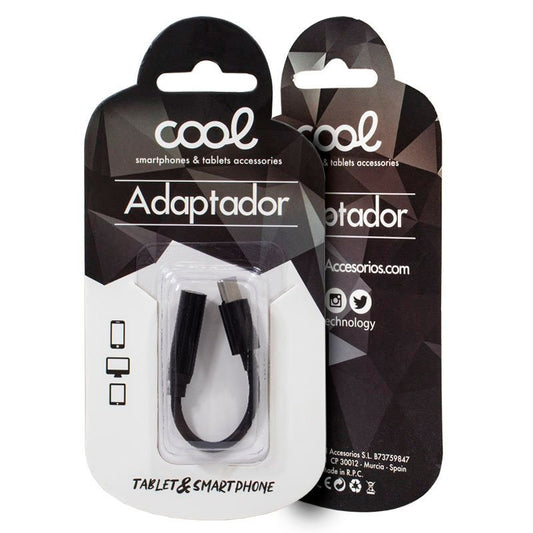 Adaptateur de connecteur de type C vers jack 3,5 mm (numérique) COOL (universel) noir