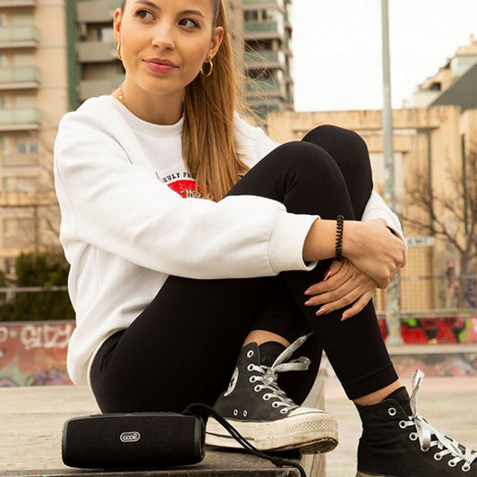 Coluna de som universal Bluetooth para música COOL Joy preta (12 W)