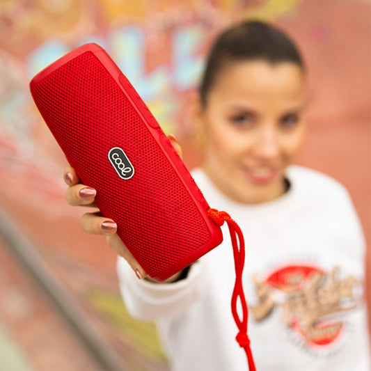 Coluna de som Bluetooth universal COOL Joy vermelha (12 W)