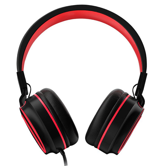 Auriculares Cascos Jack 3,5 mm COOL Toronto Negro-Rojo
