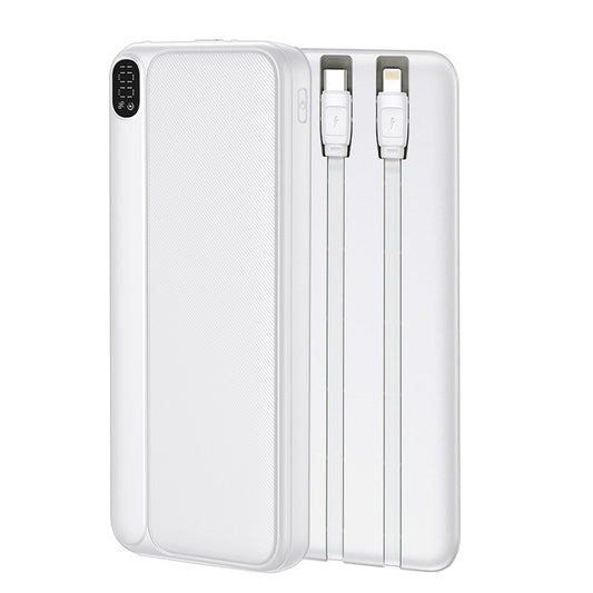 Banco de energia de bateria externa universal 10.000 mAh (tipo C / Lightning) COOL Grip branco