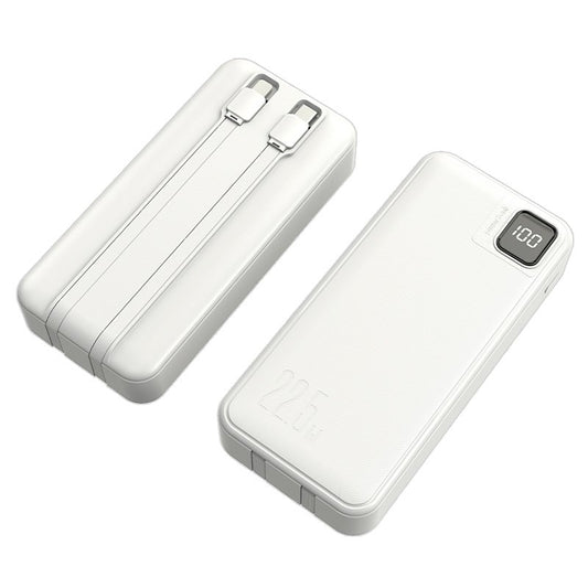 Banco de energia de bateria externa universal 22,5 W 20.000 mAh (tipo C / Lightning) COOL branco