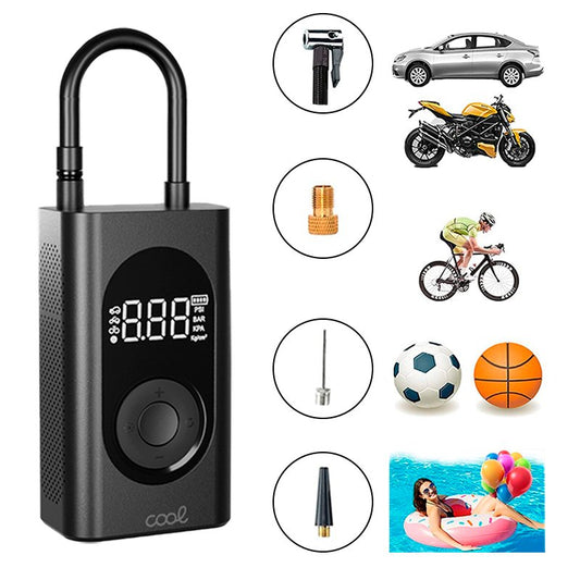 Inflador sem fios com bateria externa + power bank 4.000 mAh COOL