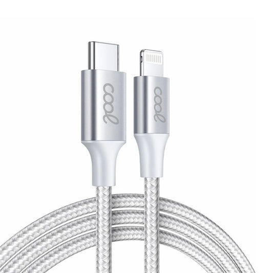 Cabo USB universal tipo C para Lightning em nylon COOL (1,2 metros)