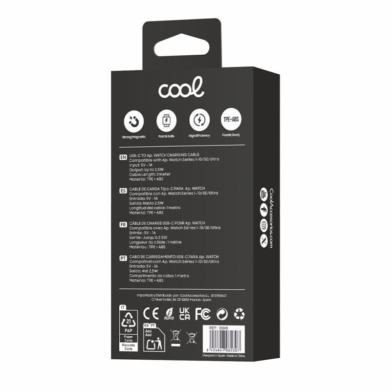 Cable USB MagCharge (Tipo-C) COOL para Apple Watch Universal Blanco
