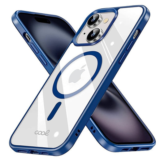 Capa para iPhone 16 cool com borda magnética marinha