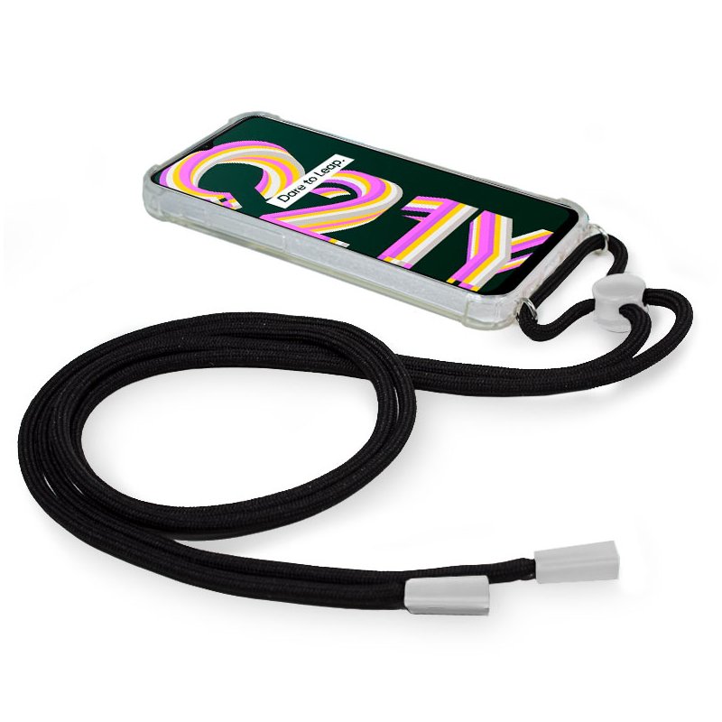 Capa gira para Realme C21Y / C25Y com fio preto