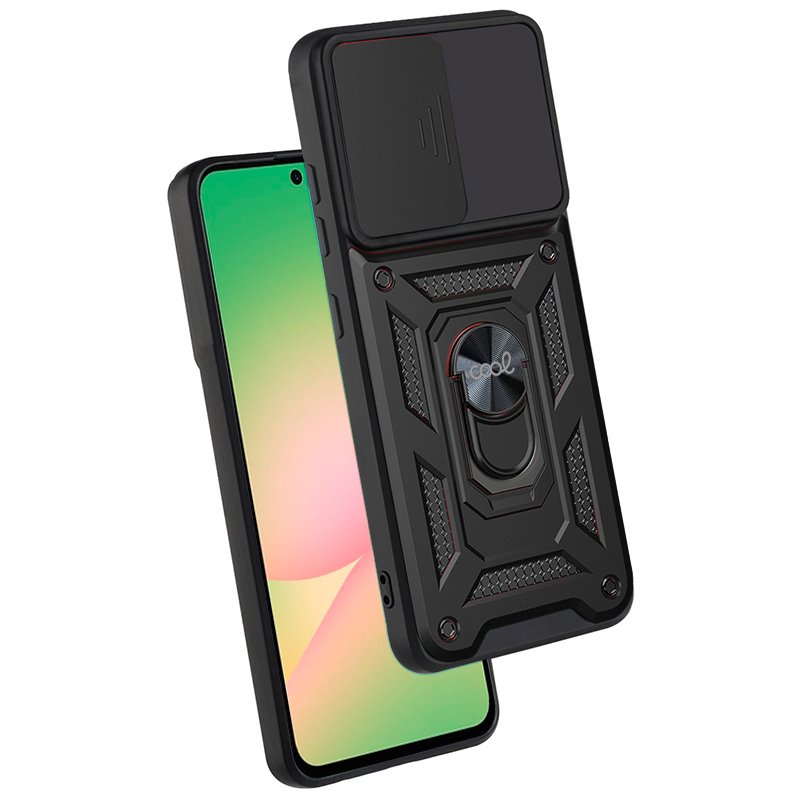 Carcasa COOL para Samsung A566 Galaxy A56 5G Hard Ring Negro