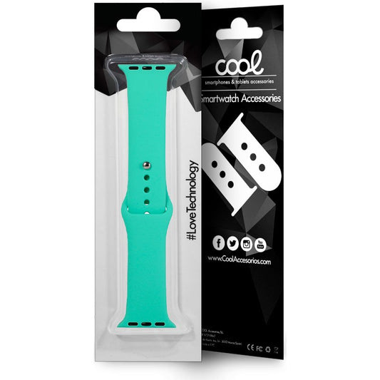 Pulseira COOL para Apple Watch Series 1 / 2 / 3 / 4 / 5 / 6 / 7 / 8 / 9 / SE (38 / 40 / 41 mm) Borracha Menta