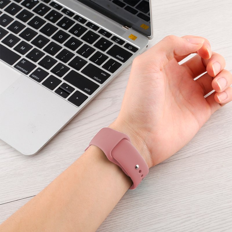 Pulseira Cool para Apple Watch Series 1 / 2 / 3 / 4 / 5 / 6 / 7 / 8 / 9 / SE (38 / 40 / 41 mm) Borracha Rosa