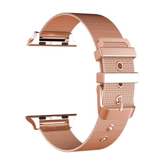 Pulseira COOL para Apple Watch Series 1 / 2 / 3 / 4 / 5 / 6 / 7 / 8 / 9 / SE (38 / 40 / 41 mm) Metal Ouro Rosa