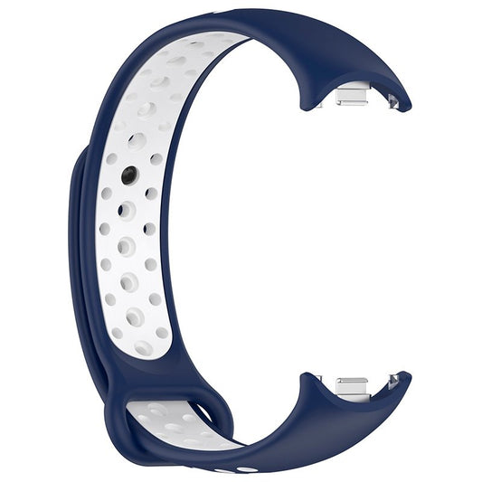 Cool Pulseira para Xiaomi Smart Band 8 / Band 9 Sport Azul Marinho-Branco
