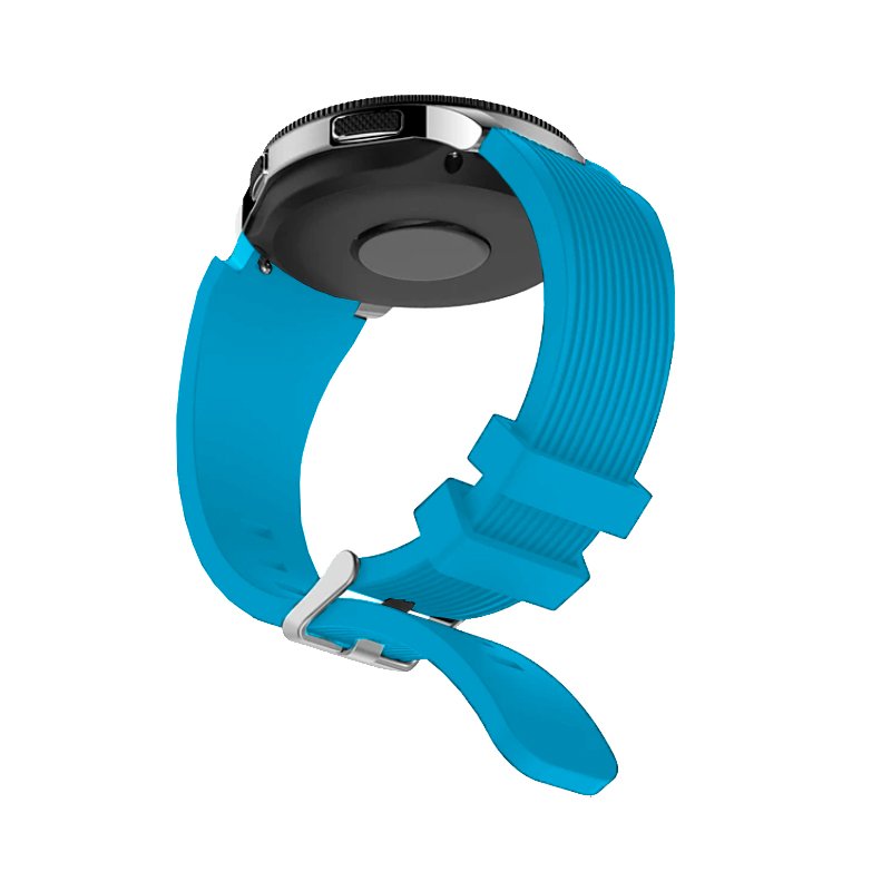 Pulseira Universal 20mm Amazfit Bip / GTS / Bip Lite / Huawei / Samsung / COOL Borracha Azul Claro