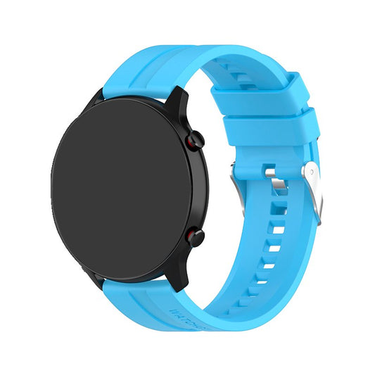Pulseira Universal 22mm Amazfit GTR / Stratos / Huawei / Samsung / COOL Borracha Azul Claro