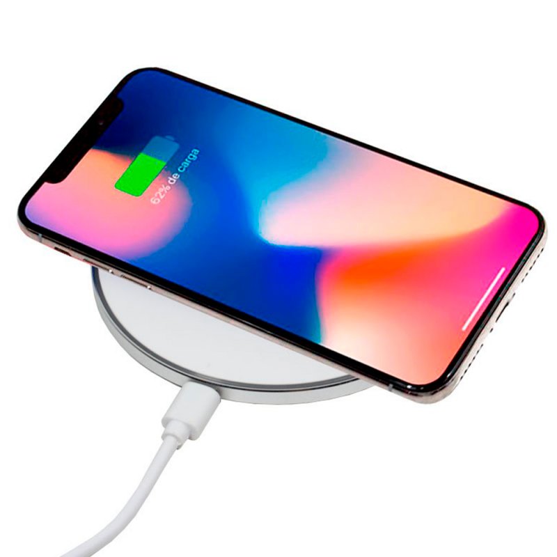 Dock Base Cargador Smartphones Inalámbrico Qi Universal COOL Blanco