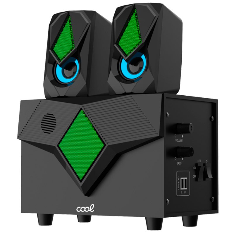 Equipamento áudio para PC COOL Gaming LED USB 15W