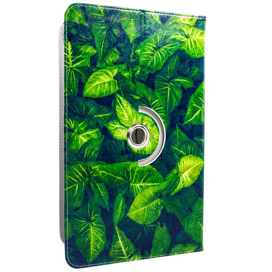 Étui universel Cool pour tablette/ebook 9,7 à 11 pouces, motif feuilles en similicuir (écran large)