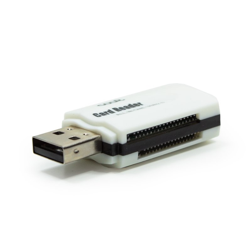 Leitor de cartões de memória USB universal COOL (tudo em um) branco