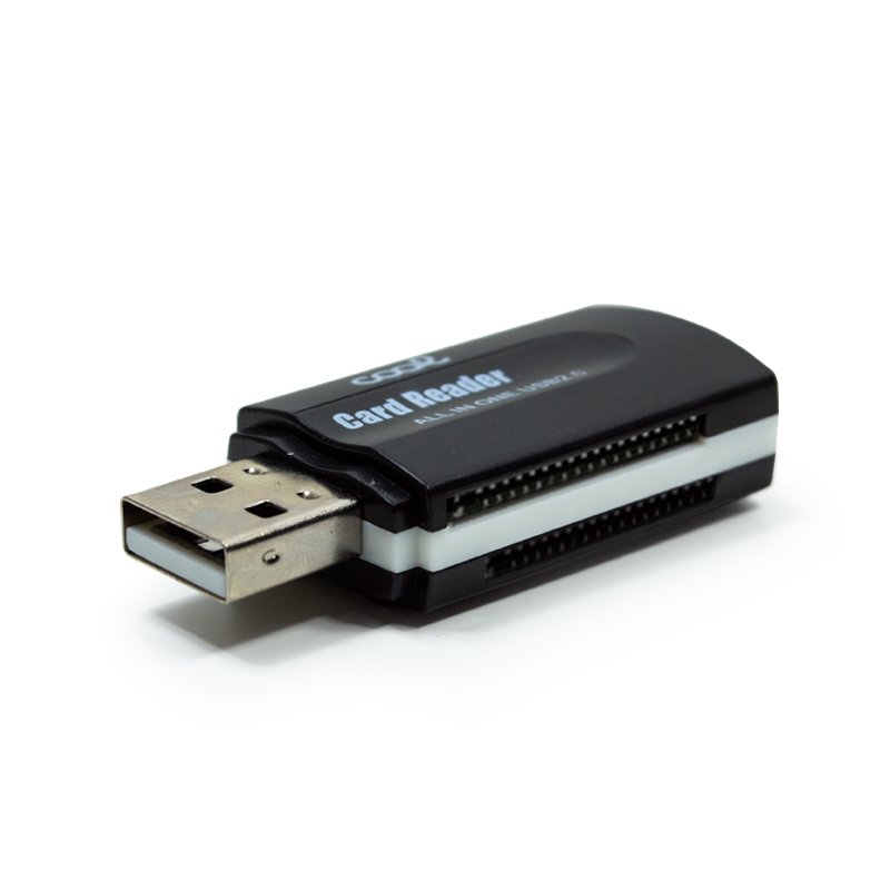 Leitor de cartões de memória USB universal COOL (tudo em um) preto