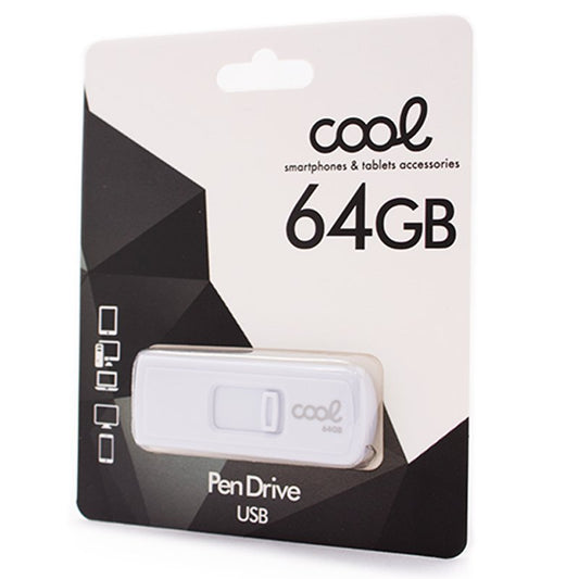 Pen Drive USB x64 GB 2.0 COOL Basic Branco