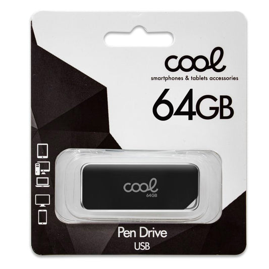 Pen Drive USB x64 GB 2.0 COOL Board Preto