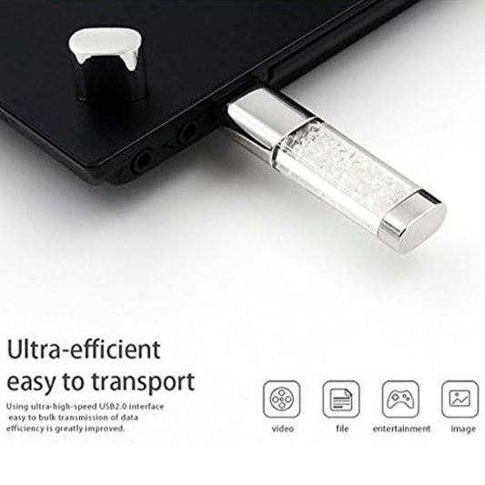Pen Drive USB x64 GB 3.0 COOL Cristal Branco