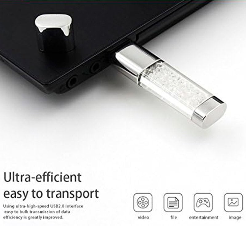 Pen Drive USB x64 GB 3.0 COOL Crystal Rosa