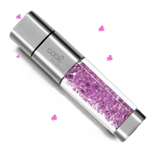 Pen Drive USB x64 GB 3.0 COOL Cristal Rosa