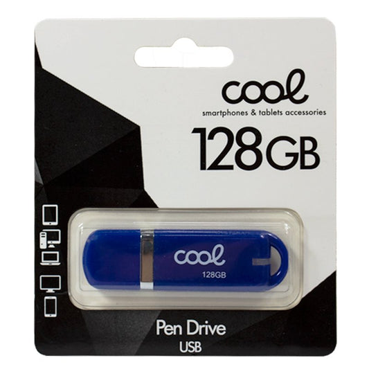 Pen Drive x USB 128 GB 2.0 COOL Capa Azul