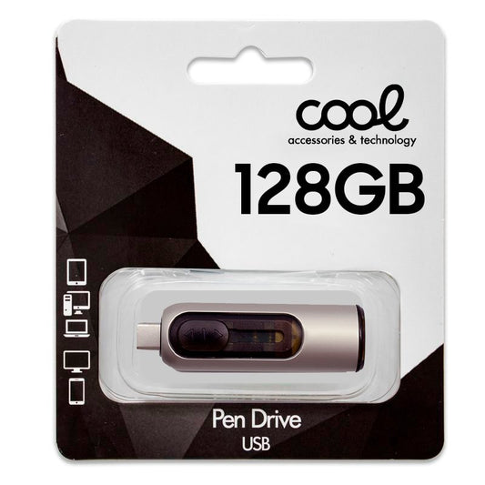 Pen Drive x USB 128 GB 3.0 COOL Type-C / USB (2 em 1)