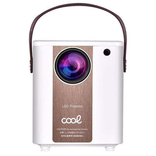 Projetor compacto COOL Rainbow de 3000 lúmens com altifalante integrado + HDMI/SD/USB + espelho Wi-Fi (branco)