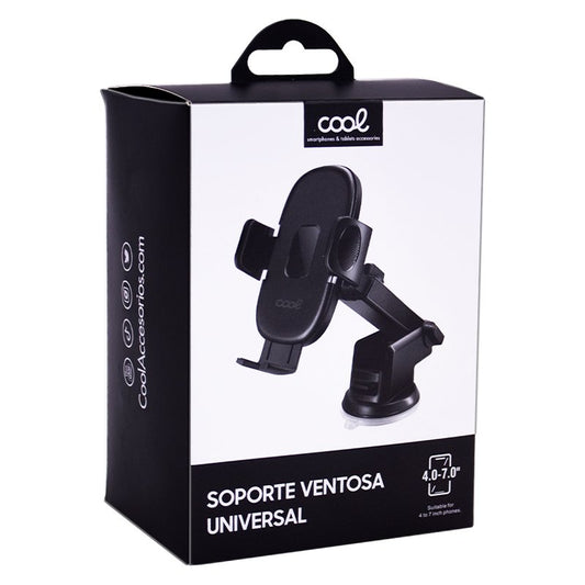 Suporte universal para telemóvel com ventosa para automóvel One Click COOL Preto