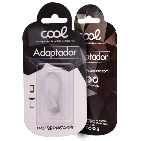 Adaptador Tipo C para Jack de 3,5 mm (Digital) COOL (Universal) Branco