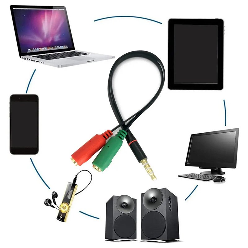 Adaptador de entrada dupla para conector auxiliar de 3,5 mm COOL Universal