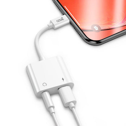 Adaptador Bluetooth duplo com entrada de 3,5 mm + carregamento Lightning COOL