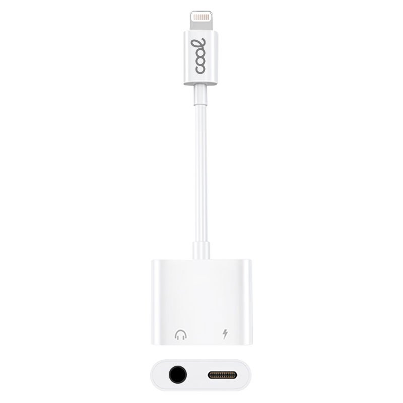 Adaptador Bluetooth duplo com entrada de 3,5 mm + carregamento Lightning COOL