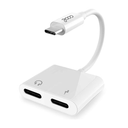 Adaptador Dual USB TYPE-C (auscultadores + carregamento) Digital COOL