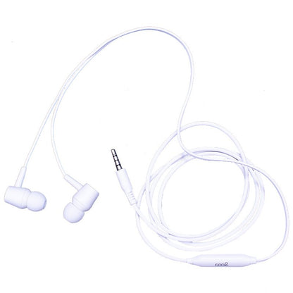 Auscultadores estéreo COOL Bear 3,5 mm com microfone branco