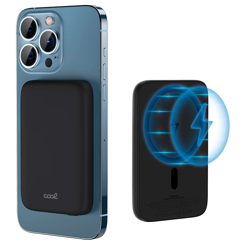 Bateria Externa Universal MAGNÉTICA Power Bank Qi 5000 mAh COOL Gris