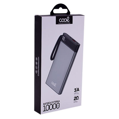 Banco de energia de bateria externa universal 10.000 mAh COOL (3A/20W PD) Prata