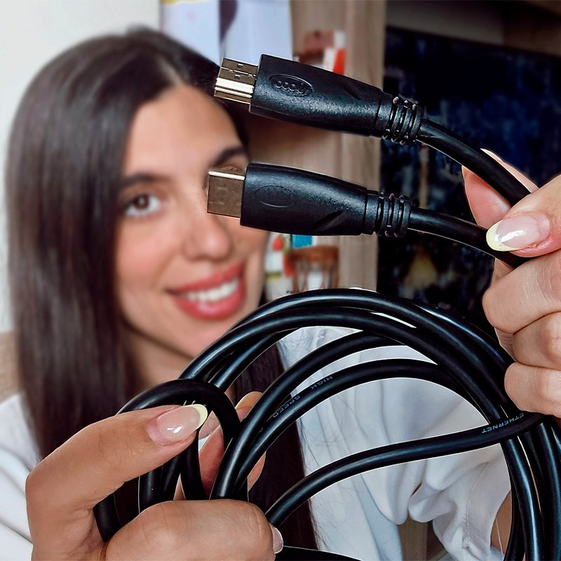 Cabo de áudio e vídeo universal HDMI para HDMI (1,5 m) Ultra 4K COOL
