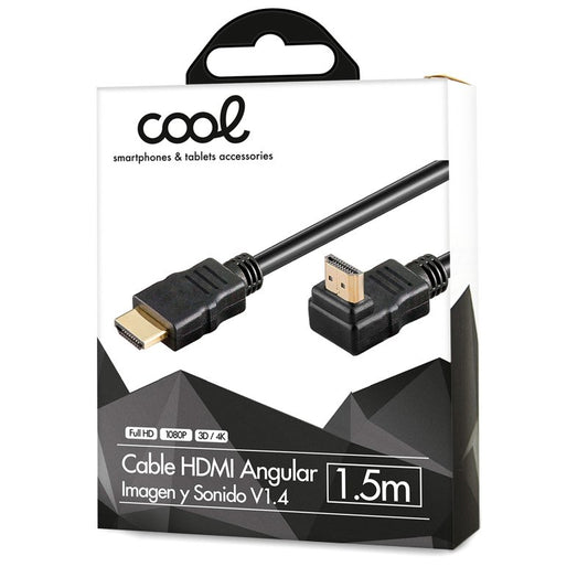 Cabo de áudio e vídeo universal HDMI para HDMI (1,5 metros) Angular Ultra 4K COOL