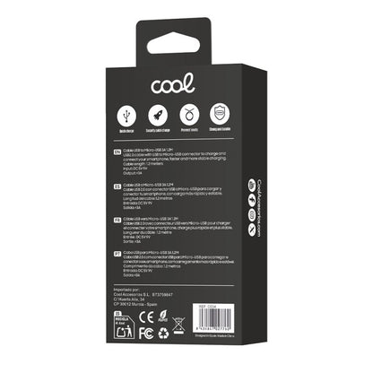 Cabo USB Universal Compatível COOL (Micro-USB) 1,2 metros Branco 2,4 A