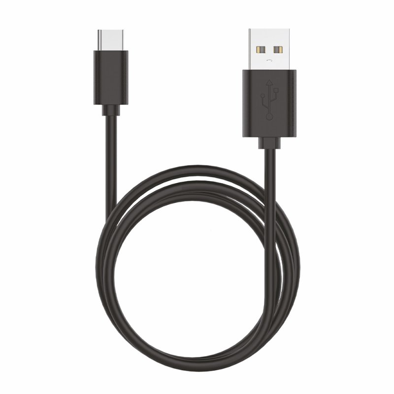 Cabo USB universal compatível COOL TYPE C (1,2 metros) preto 2,4 A