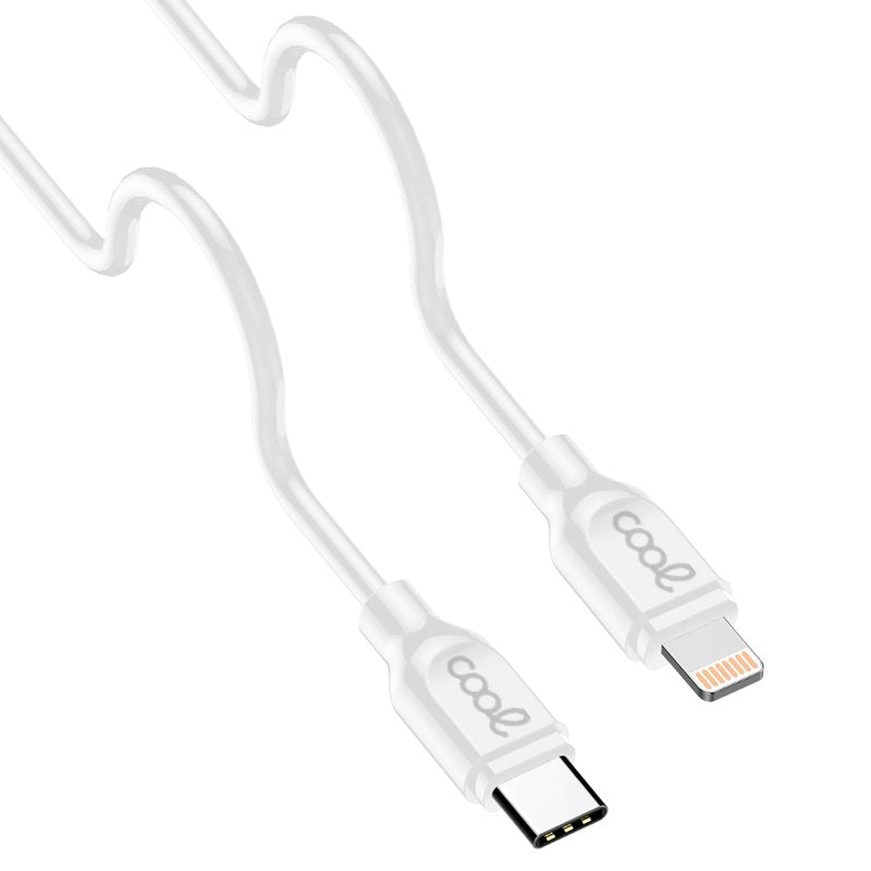 Cabo USB Universal Compatível COOL TYPE C para Lightning (1,2 metros) Branco