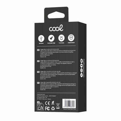 Cabo USB universal tipo C para Lightning em nylon COOL (1,2 metros)