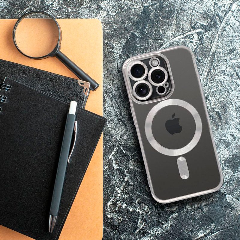 Carcasa COOL para iPhone 17 Magnética Borde Plata