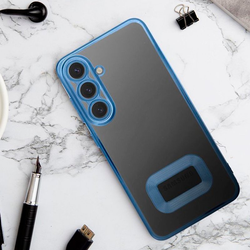 Carcasa COOL para Samsung A057 Galaxy A05s Borde Metalizado (Azul)