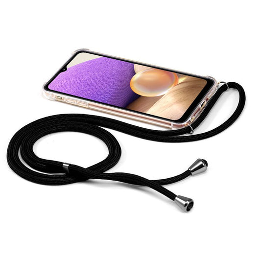Capa elegante para Samsung A326 Galaxy A32 5G com fio preto