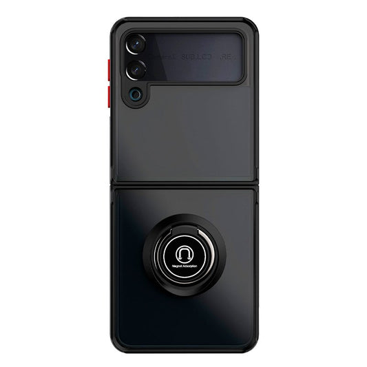 Capa cool para Samsung F711 Galaxy Z Flip 3 com anel rígido preto